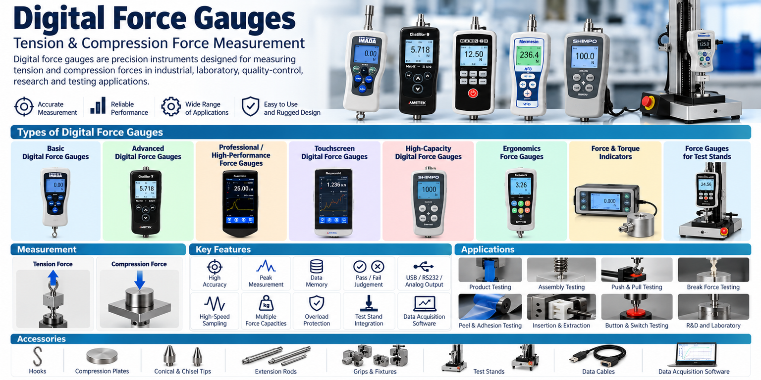 Basic Data Visualization Types Digital Force Gauges | Tension & Compression Force Gauges